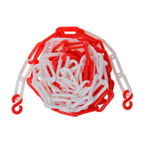 Piirdekett plastik 5m, punane/valge