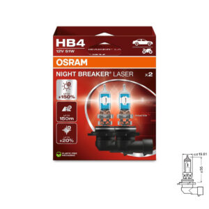 Osram HB4 12V 51W P22D NL +150% 2xDUO