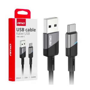 USB-A-USB-C kaabel 3A 200cm