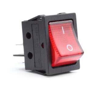 Ristkülikukujuline lüliti 12V/230V, punane