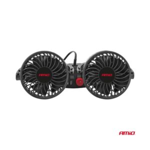 Autoventilaator kinnitusega peatoele 2x4" 12V, 6W, USB*2