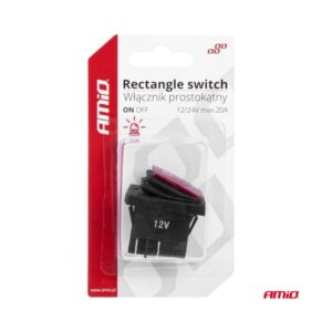 Lüliti ristkülik 12/24V, 20A, punane valgus