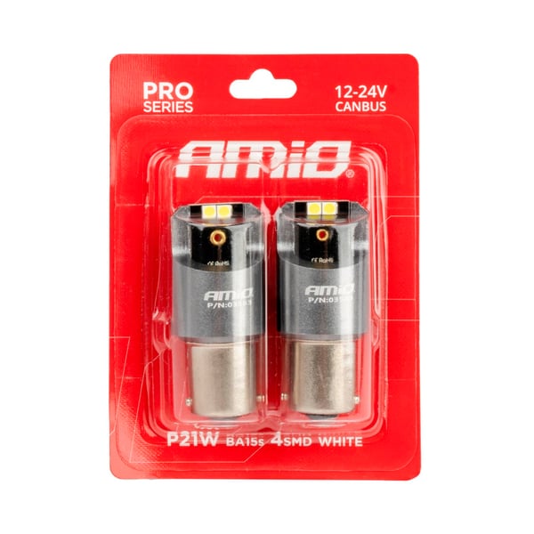 Led pirn 2tk canbus P21W 4X3030SMD valge 12/24V