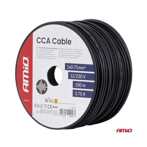 Kaabel 1x0,75 mm² 100 m 3,75 A 12/230 V