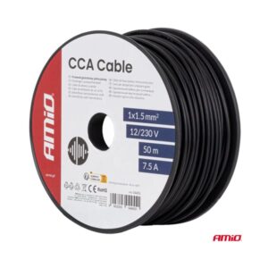 Kaabel 1x1.5mm2 50m 7.5A 12/230V must