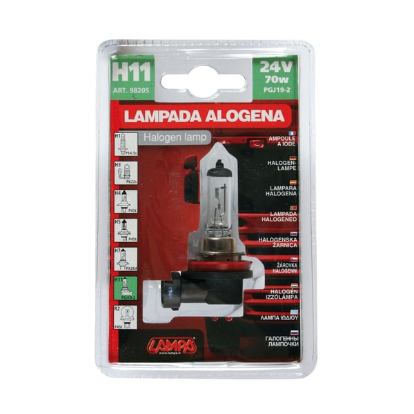 Pirn halogeen 24V H11 70W PGJ19-2 E-mark