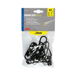 Komplekt 10 konksu+10 klambrit 8mm